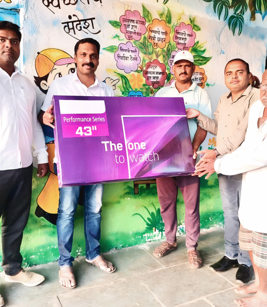 Smart TV Gifted to Katkarvasti School